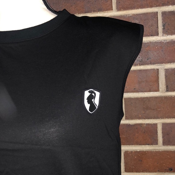 VHNY Padded Shoulder Sleeveless T-Shirt Black by Vivienne Hu Size XS Oversized - Picture 3 of 9